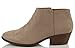 Soda Women's Round Toe Faux Suede Stacked Heel Western Ankle Bootie