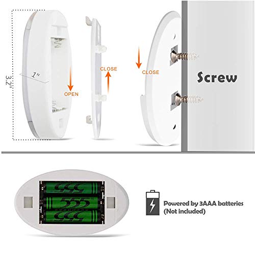 Puck Lights with Remote, Starxing Wireless Led Puck Lights Battery Operated, Led Puck Lights with Remote Control, Led Under Cabinet Lighting, Dimmable Closet Light, Battery Powered, 4000K(Set of 6) - Thumbnail 5