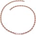 Elegant Titanium Magnetic Therapy Necklace Pain Relief for Neck Arthritis Migraine Headaches Shoulders and Back (Czech Stone Rose Gold)