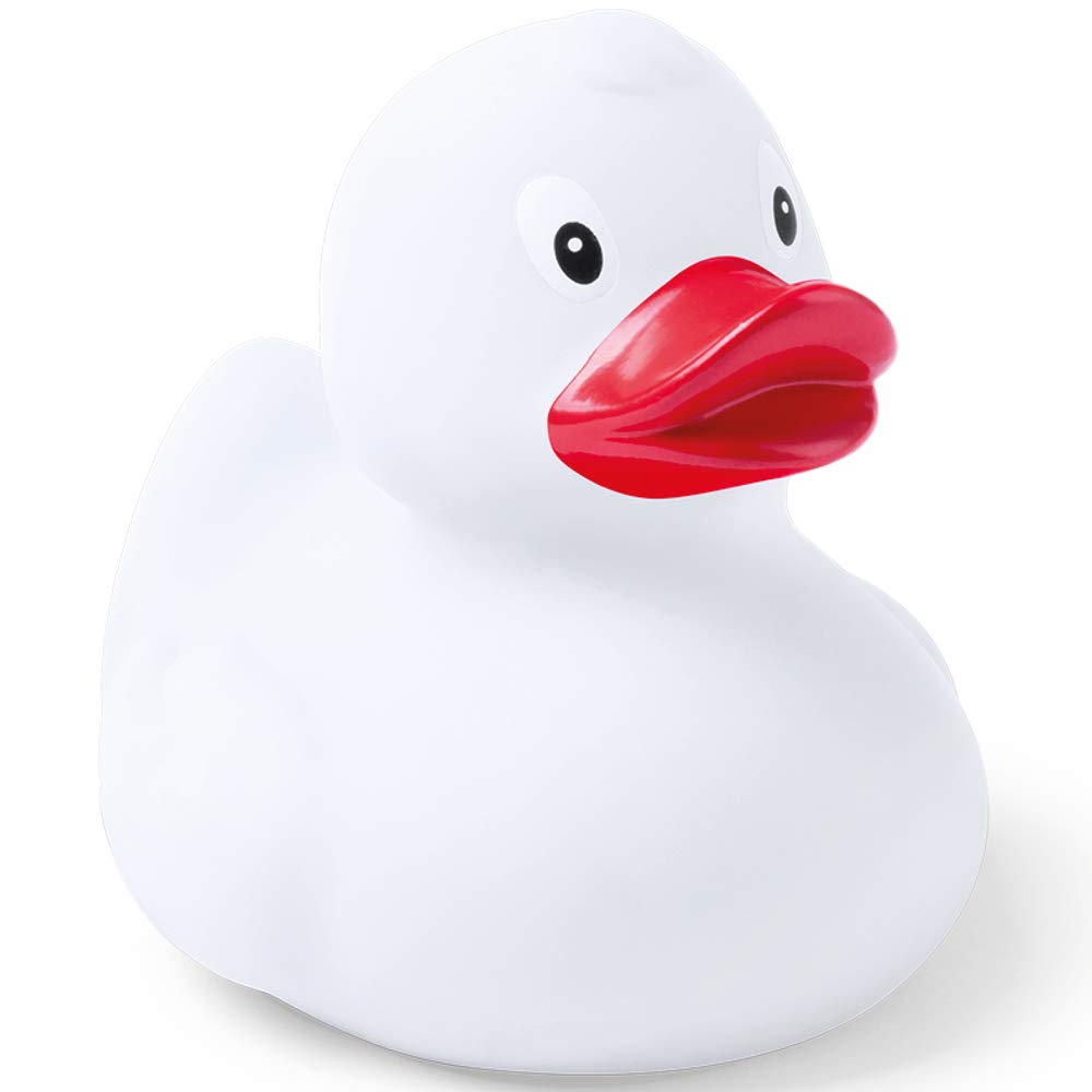 eBuyGB Rubber Duck Floating Bath Time Toy for Children, White, Pack of 2
