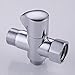 KES SOLID Brass T-adapter with Shut-off Valve, 3-way Tee Connector for Handheld Bidet 15/16