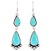 Turquoise Earrings 925 Sterling Silver & Genuine Gemstones (Select style) (Western Dangles)