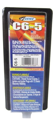 Estes Cox 7968-0 3 Pack44; C6-5 Engine For Rocket Model Kit - Pack Of 6