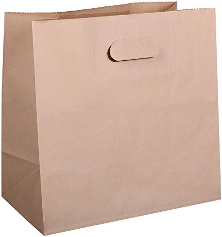 BagDream 50Pcs 11x6x11" Die Cut Bags Shopping Bags, Grocery Bags, Merchandise Bags, Kraft Bags, Retail Bags, Brown Paper Bags