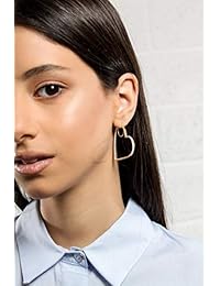 Pendientes de aro de plata de ley chapados en oro amarillo de 18 quilates para mujer, con cristales austriacos de Swarovski, hermosa joyería fina para menos de 30  es