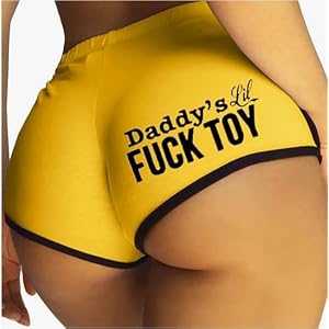 Women's Sexy Booty Shorts Cheeky Dolphin Shorts Novelty Graphic Print Hot Pants Casual Loungewear Sleepwear