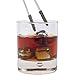Xummit Whiskey Stones - Set of 8 Stainless Steel Whiskey Ice Cubes & Diamonds with Freezing Storage Tray and Tongs Reusable Wine Chillers, Whisky Chillers, Whiskey Chilling Rocks