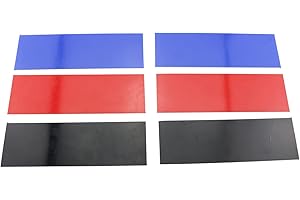 ZCZQC 6pcs G10 Spacer Sheets 16x5x0.1cm Glass Fibre G10 DIY Knife Handle Spacer Material G10 Knife Shank Accessories Material (2pcs Black + 2pcs Red + 2pcs Blue)