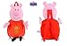 Peppa Pig Backpack Plush Toy Children's bag,kids Backpack(Gorge:Blue&Peppa:Red) (Red)