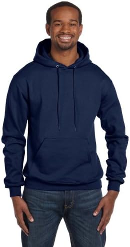 Champion Cotton Max Hooded Quarter-Zip Sweatshirt S Navy at Amazon