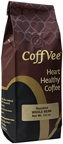 Hazelnut CoffVee- Heart Healthy Coffee Infused with Red Wine Antioxidants - Whole Bean Coffee - 12oz bag