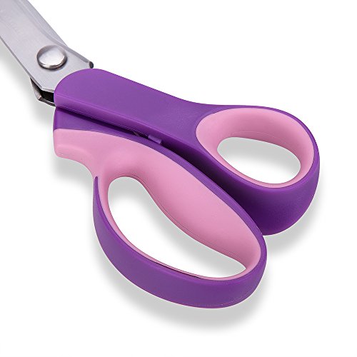 image for Galadim Pinking Shears Set (5MM, Purple, Pack of 2 PCS, Serrated & Sca