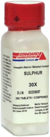 SULPHUR 30X by Standard Homeopathic Canada (250 tablets)