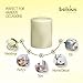BOLSIUS 3 Wick Ivory Pillar Candle Large – 6x8 Inches - Premium European Quality - 100 Hours Burning Time - Smooth And Smokeless Flame - Relight Unscented Wedding, Dinner, Party, and Décor Candle