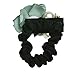 Canserin Pearls Beads Rose Flower Hair Band Rope Scrunchie Ponytail Holder (Green)