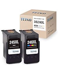 TEINO Re-Manufactured Ink Cartridge Replacement for Canon 245XL 246XL PG-245XL CL-246XL PG-243 Use with Canon PIXMA MG2520 MG2920 MG2922 MG2420 MG2522 TS3120 MG3022 MX490 MX492 (1 Black, 1 Tri-Color)