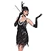 Women Vintage 1920s Flapper Girl Sequin Cocktail Party Dress Dance Costume Black