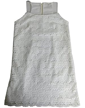 Women's Floral Lace Scallop Tank Dress