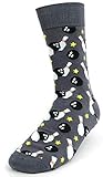 Men's Fun Crew Socks, Sock Size 10-13 / Shoe Size 6-12.5, Great Holiday/Birthday Gift (Bowling Grey)