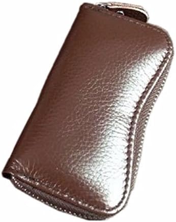 Anniverl Genuine Leather Key Case Brown
