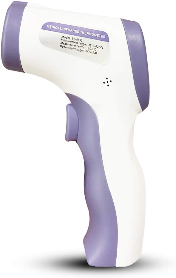 Non-Contact Infrared Thermometer Gun Human Body Digital Laser Non-Contact Multi-Functional Thermometer Screen Display Adjustable Impassivity for Baby, Adult, Child, Surface of Objects - CE Approved