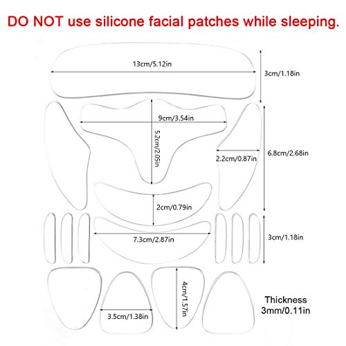 Facial Patches�Anti-Wrinkle�Silicone�Face Pads Wrinkle�Remover�Smoothing Reusable Strips 16pcs  - //coolthings.us