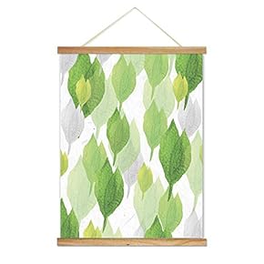 Hanging Poster NO Magnetic Wooden Framed, Colorful Leaves Fulfilled Home Wall Canvas Prints Decoration Ready to Hang - 18"x24" inches