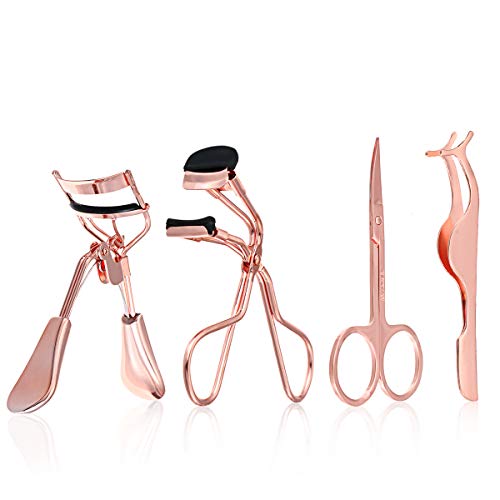 Eyelash Curler Kit for Women, Liaboe Mini Eyelash Makeup Tools Set with
