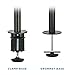 Mount-It! Dual Monitor Mount | Double Monitor Desk Stand Arm | Two Articulating Arms Fit 2 Screens 17 19 20 21 22 24 27 Inch Computer | VESA 75 100 Compatible Displays | C-Clamp Base