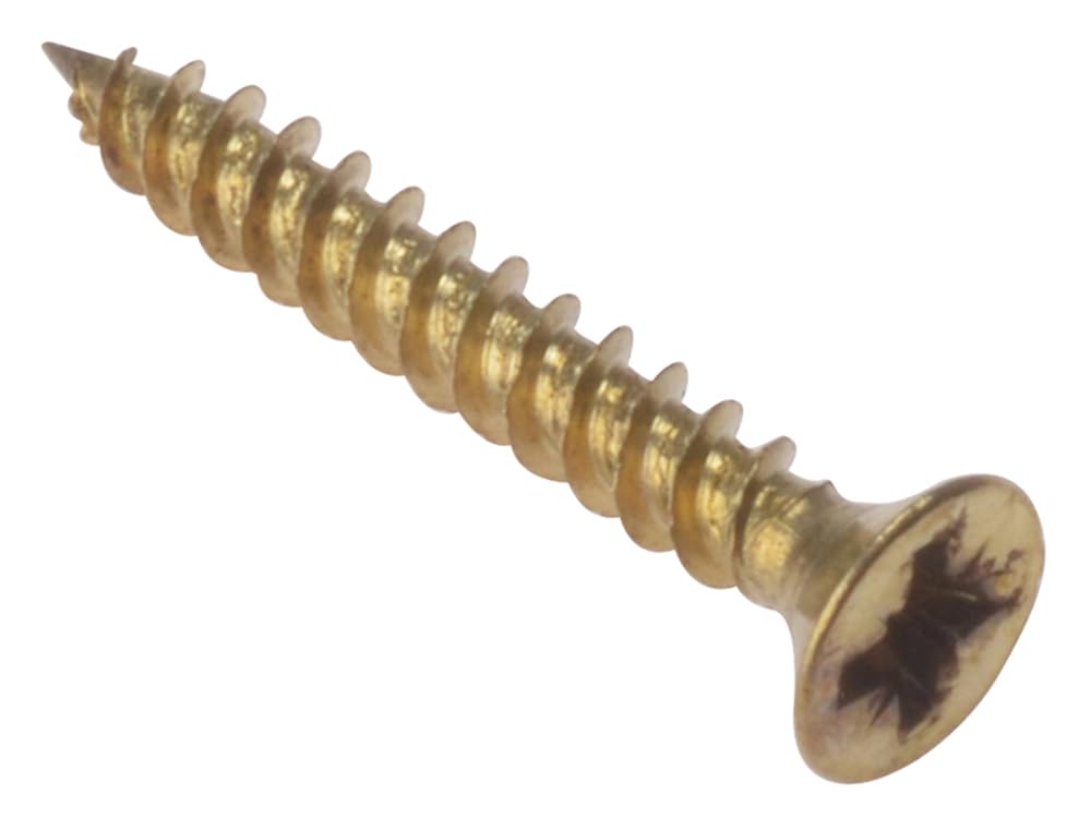 ForgeFix General-Purpose Twin Thread Screws | 1" x 4 | Electro Brassed Plated | Box 200 — image 1