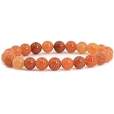 EDIMIRA Semi Precious Gemstones Bracelet Reiki Chakra Round Beads Crystal Stretchable Bracelet for Healing Yoga Meditation