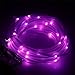 DINOWIN Solar Rope Lights, 39ft/12M 100LED Waterproof Copper Tube Wire String Lights for Garden,Yard, Path, Fence, Stairs, Backyard, Patio Decorative (Purple)