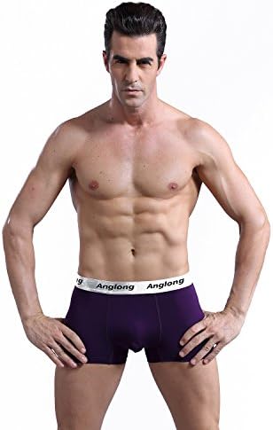 Anglong Boxer Briefs for Men,Underwear Men Pack 95% Modal,5% Spandex 4-Pack