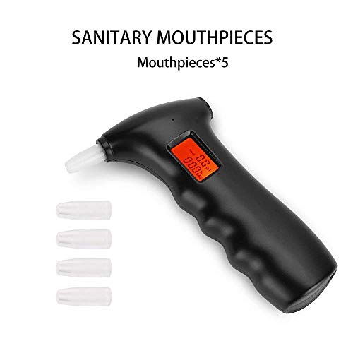 FOLCONROAD Breathalyzers Accurate Sensitive Alcohol Tester Auto Alarm Protable Personal Breathalyzer with Large LCD Display Without Battery - Thumbnail 4