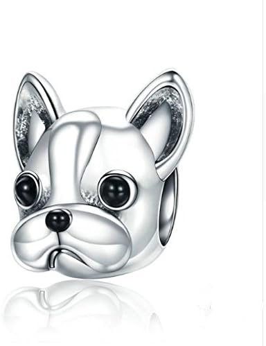 925 plata esterlina leal asociados French Bulldog perrito animal Cuentas fit mujeres Pulseras con encanto joyería del perro