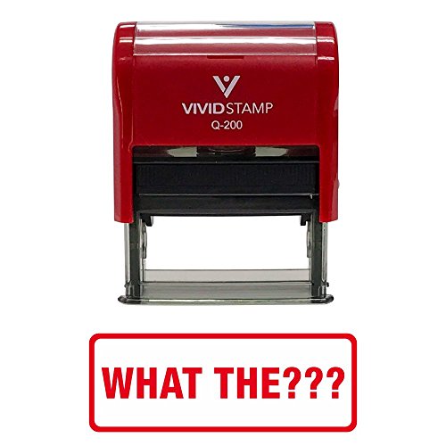 What The ??? Funny Office Self-Inking Office Rubber Stamp (Red) - M