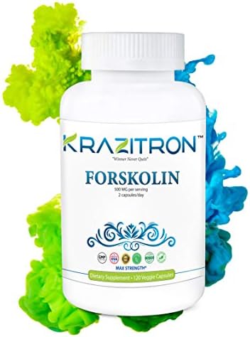 Premium Forskolin 20% Standardized Extract, Natural Coleus Forskohlii 500mg, 120ct MAX Strength Metabolism Booster, Pure Rapid Tone, Belly Fat Burner, Keto Diet Pills for Women and Men, Made in USA