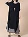 Mordenmiss Women's Summer Two Layers Maxi Dresses (Medium, Short Sleeves Black)