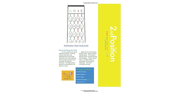 amazon com 2nd position violin study violin positions made easy sight reading for young violinists 9781481929639 anderson carol j books amazon com