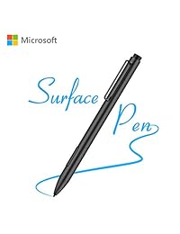 Pluma de superficie, lápiz capacitivo con Microsoft Pen Protocol(MPP), 1024 niveles de sensibilidad a la presión y cuerpo de aluminio, 2 diferentes puntas (H&HB), Active Surface Pro 6, Surface Laptop 1 2, (negro)