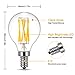 DORESshop E12 Candelabra LED Light Bulbs 60 Watt Equivalent, 6W Dimmable LED Filament Bulb, Decorative Edison G45(G14) LED Globe Bulbs, 2700K Warm White 600LM, Filament Clear Glass, Pack of 4