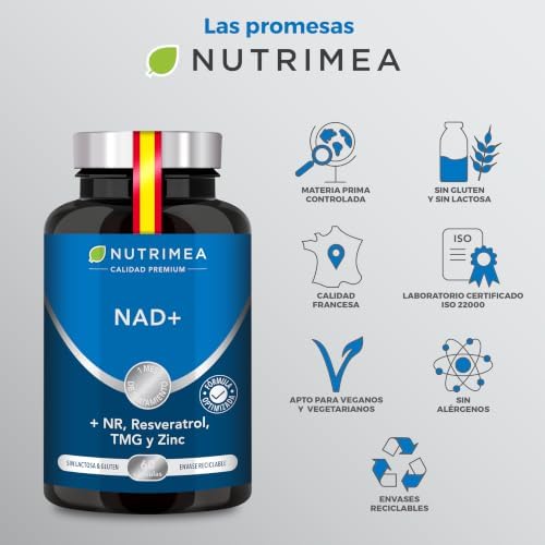 NAD+ | 700 mg | Fórmula Completa | 60 cápsulas vegan