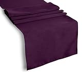 Creative 13"x 72" Classic Solid Table Top Runner - Eggplant