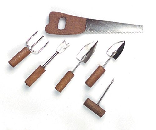Dollhouse Miniature Set of 5 Gardening Tools