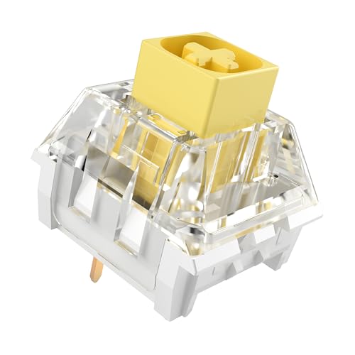 Interruptores Zjmehty Zhouwang Ocean Heart para teclado mecánico MX, interruptores clicky/pre-lubricados/tallo estable/sonido nÃtido/activación precisa (36 piezas)