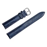 12mm Women's Dark Blue Genuine Replacement Leather Watch Band Alligator Grain 6.89inch Length