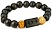 10MM Luos Tibetan Buddhist Prayer Mala Black Wood Bracelet Ping an Fu- W013