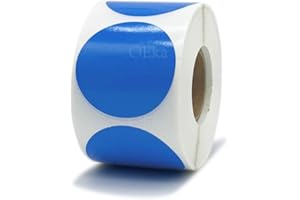 OEka 1.5 Inches Round Direct Thermal Labels Blank Shipping Labels Address Labels 500Pcs/Roll Compatible with Rollo & Zebra De