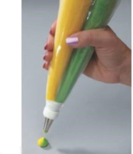 2 ATECO 18" TWO COLOR PASTRY &amp; CAKE DECORATING ICING PIPING BAGS STRIPER BAGS