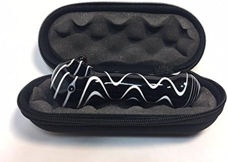 AC Fashions 4.5" Black and White Swirl Incense Burner with AC Fashions Cushioned Zipper case, a Perfect Gift
